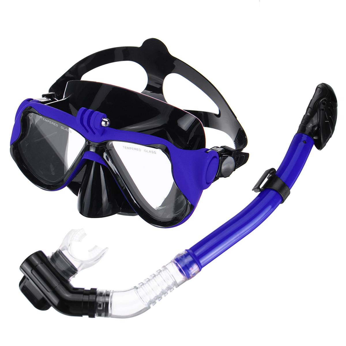 Populaire Sgodde Professionele Onderwater Camera Duikbril Duik Snorkel Zwembril Voor Gopro Sport Camera Strap: Blue