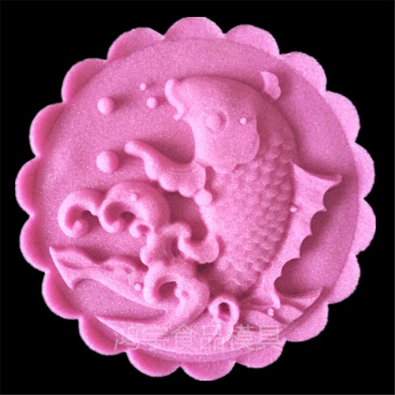 Handpers Chinese Cookie Cake Moulds 50G Plastic Maan Cakevorm Set Met 5 Wit Postzegels Vogel Vis Vlinder honeybee Patroon