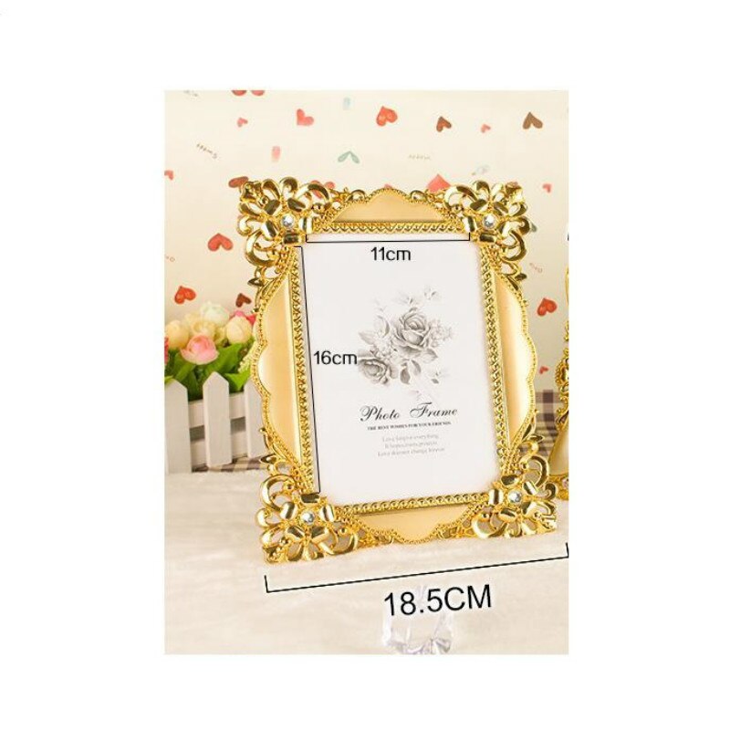 Retro 7 Inch Photo Frames Wedding Photography Photo Frame Wedding Gold Plastic Certificate Frame Poster Decoration Ornaments