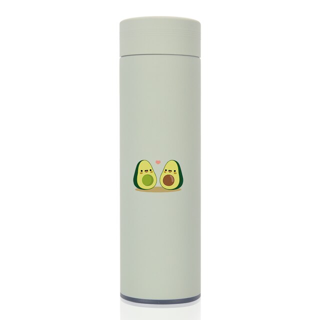 450 ml Karikatur Avocado Thermos Wasser Flasche Klassische Edelstahl Becher thermo Tee Tasse Bunte Cafe Tassen Tee Glaskolben: BAUV4501205774