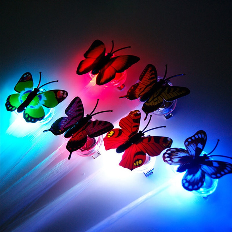 Bunte Schmetterling Licht Zöpfe LED Perücken glühend Blitz-LED Haar flechten Clip Haarnadel Dekoration Ligth hoch Zeigen Party 30