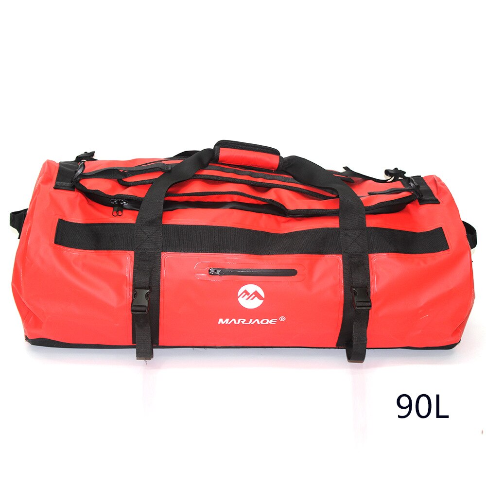 30L Large capacity Upstream Waterproof bag Outdoor Swim Camping Water River Navigator Sailing Fishing Dry Storage Roof: Red