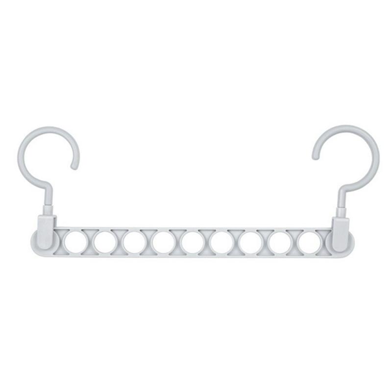 Vouwen Draaien Hanger Anti-Slip Multifunctionele Kleerhangers Haak Opbergrek Multi-Poort Droogrekken Closet Organizer Tool: gray