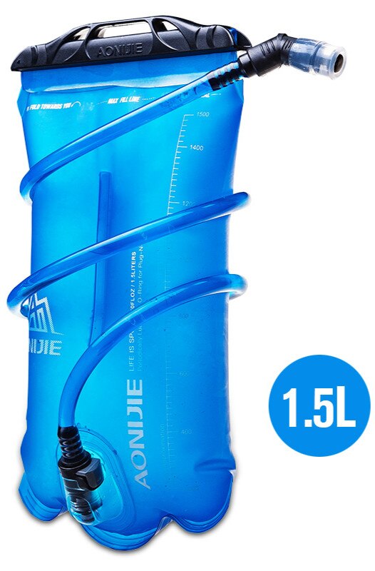 AONIJIE-Mochila deportiva C9106S de secado rápido, chaleco de hidratación con cremallera para senderismo, correr, Maratón, color negro, 10L: 1.5L 1PCS
