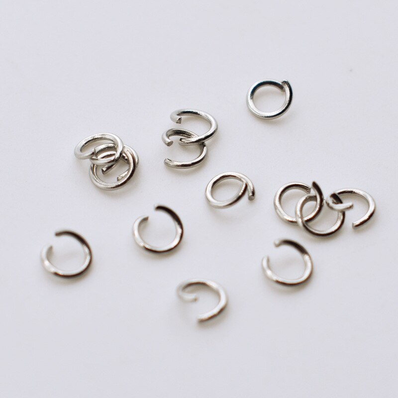 200 teile/los Edelstahl Open Jump Ringe 3/4/5/6mm Gold Rose Gold Rhodium Split ringe Anschlüsse für DIY Schmuck Machen