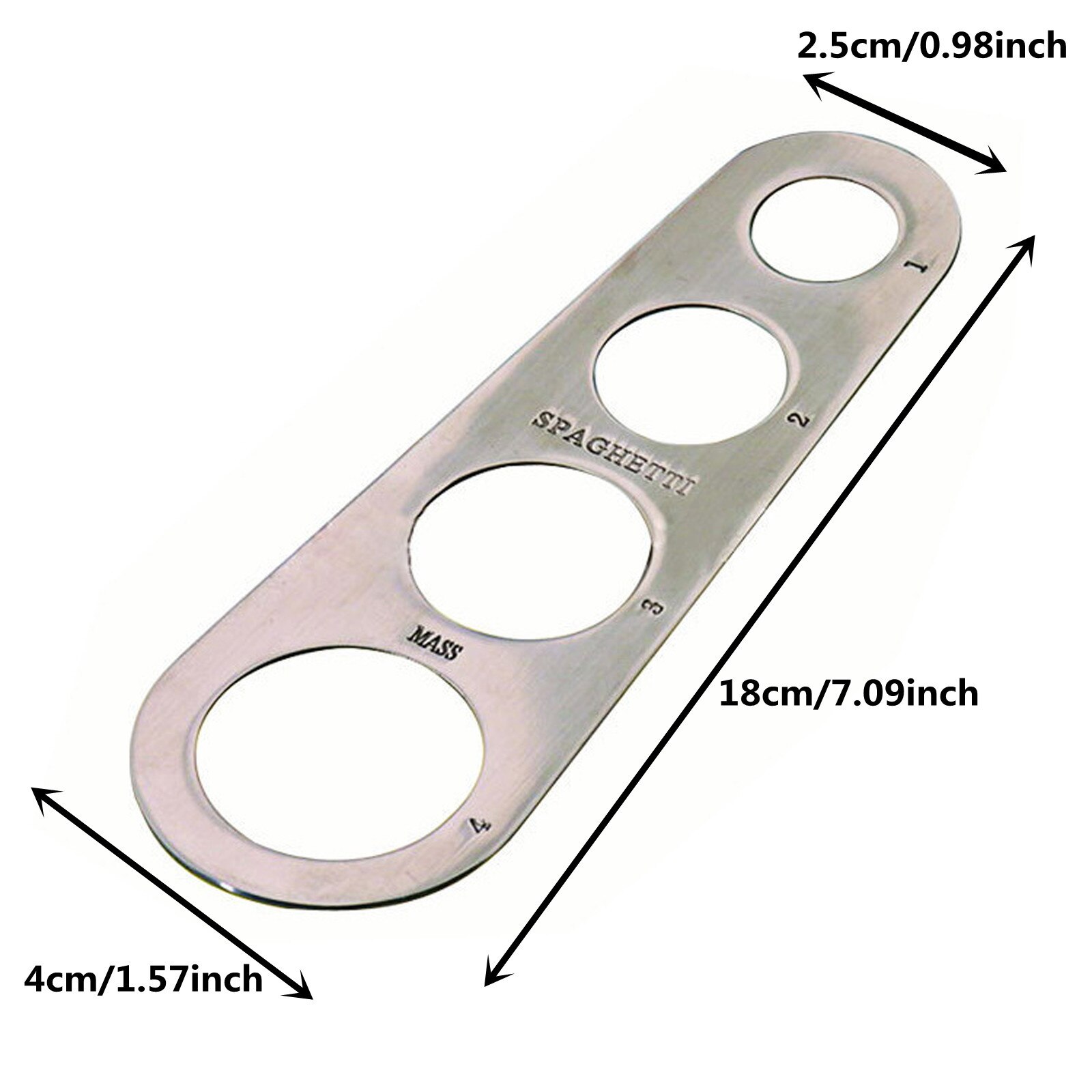 Stainless Steel Pasta Spaghetti Measurer Measure Tool Easy Clearing Pasta Ruler Measuring Tools 4 Serving Portion Kitchen Gadget