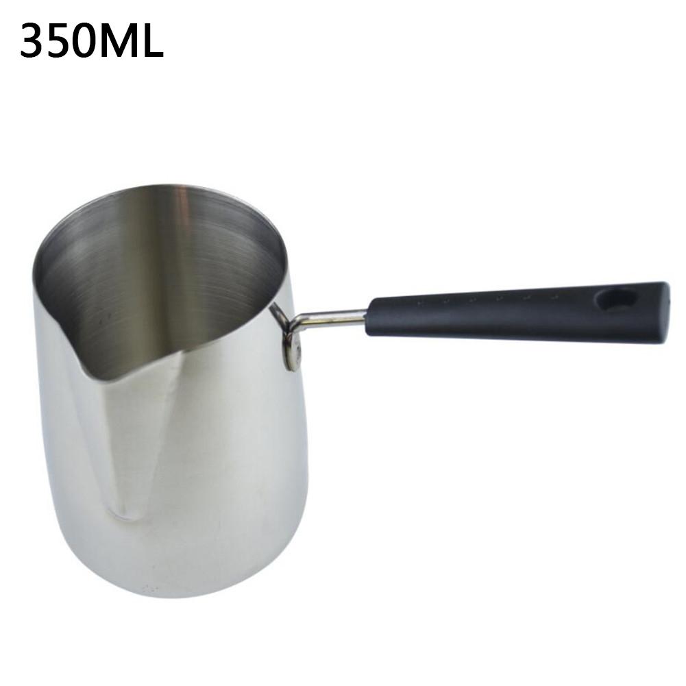 Anti-aanbak melk- en koffieverwarmer, kleine steelpan met houten handvat, kleine sauspan voor kookplaat, chocolade en boter smeltpan met hittebestendig handvat