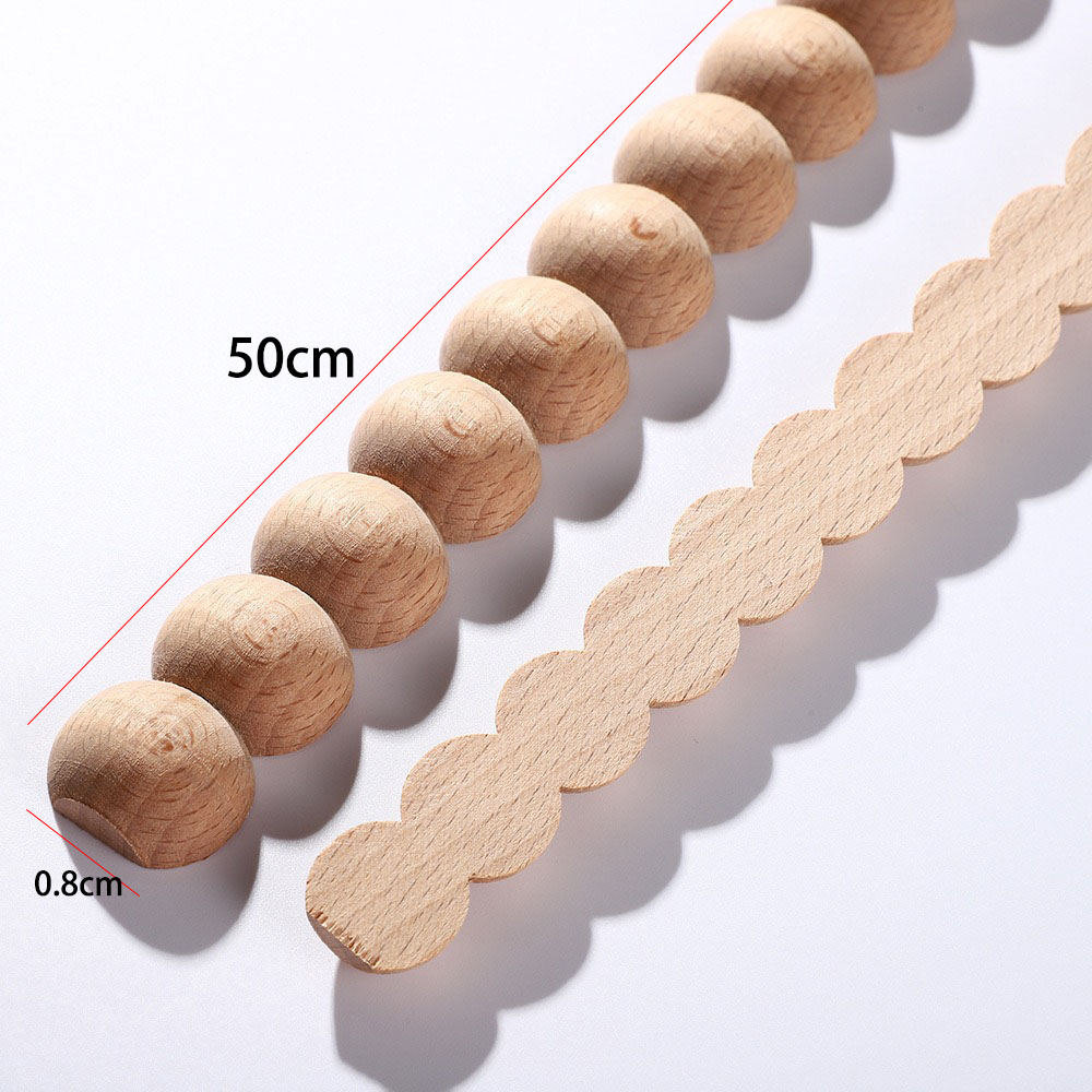 Wood Figurines Wood Applique Wood Decal Onlay Wood Carving Lines Carved Exquisite Natural Long Wooden Furniture Decor Lines Stra: Light Grey