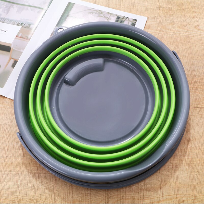 10L Folding Bucket Silicone Large Capicity Washable Camping Car Fishing Water Bucket Kitchen Barrel Storage Container Bucket