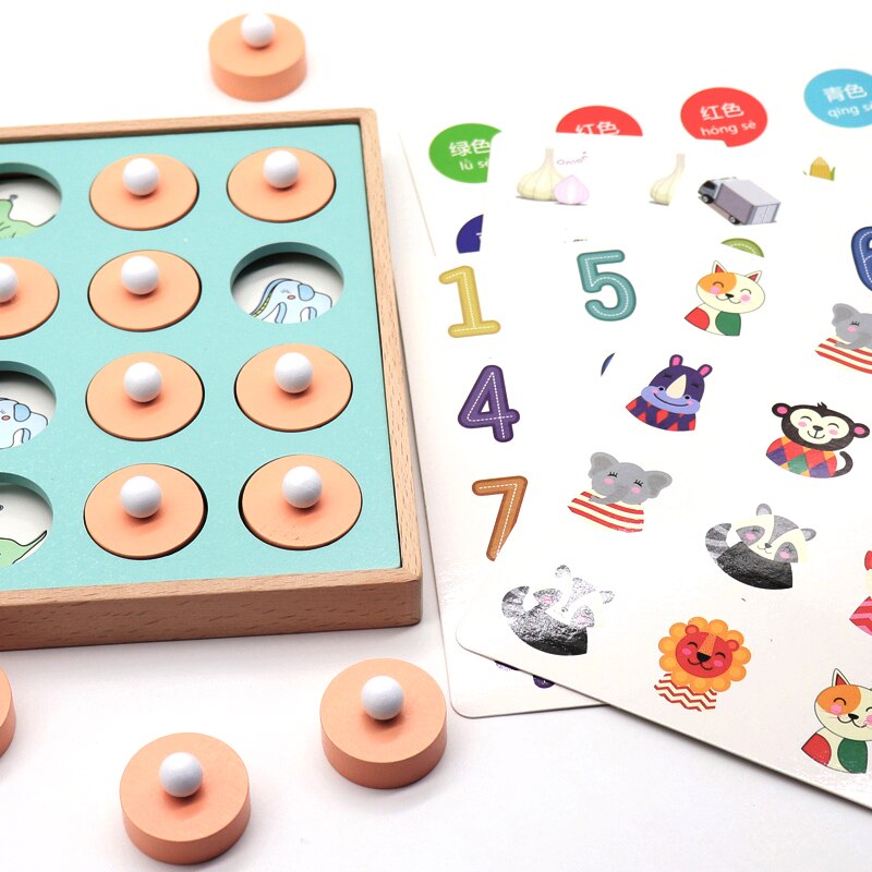 Kinderen Cognitieve Speelgoed Houten Vroeg Onderwijs Wiskunde Ouder-kind Games Geheugen Schaken Intelligentie Logic Denken Training
