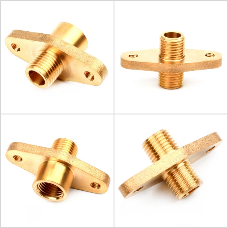 1/4 3/8 1/2 3/4 1 Inch Brass Water Pipe Accessories Copper Male/Female Thread Flange fixed Ear Joint Drinking Fountain Connector