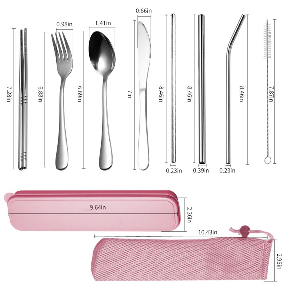 Cartoon Unicorn Lunch Box Kids Bento Boxs Set School Student Girls Portable Thermal Lunchbox with Cutlery Set Food Container: cutlery1