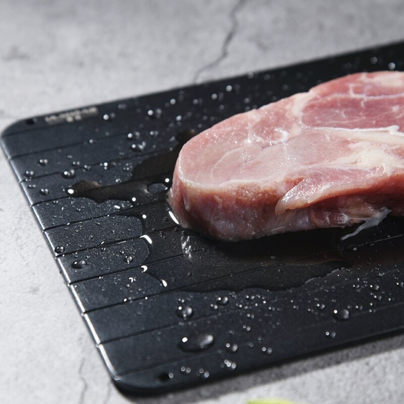 QDRR Fast Defrost Tray Fast Thaw Meat Fish Fruit Sea Food Quick Defrosting Plate Board Tray Kitchen Gadget Tool