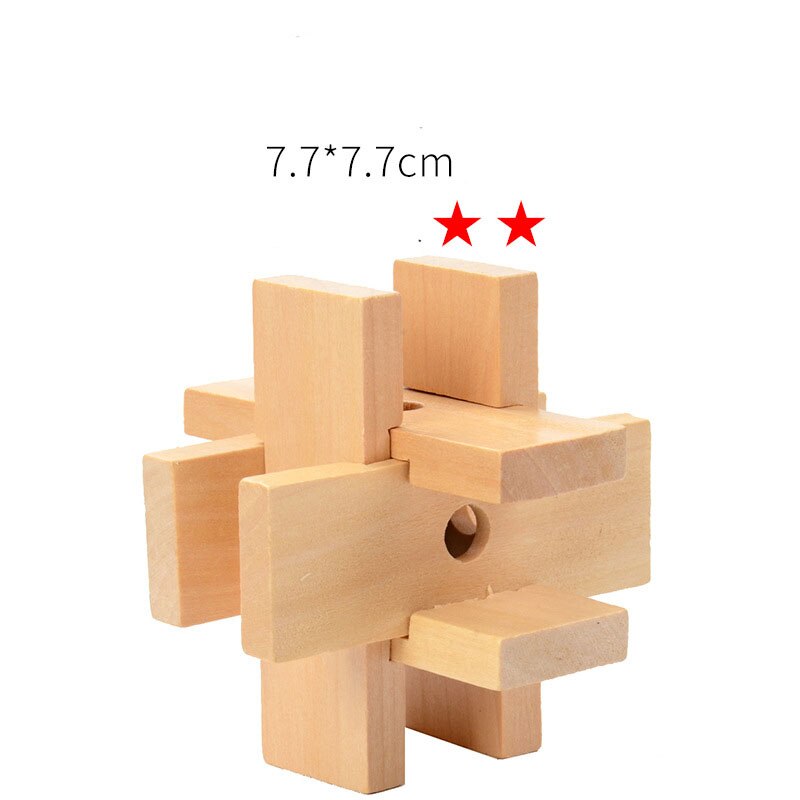 3D Houten Iq Nestelen Puzzel Burwood Puzzel Game Toy Volwassen Kinderen Intelligentie Anti-Stress: 2