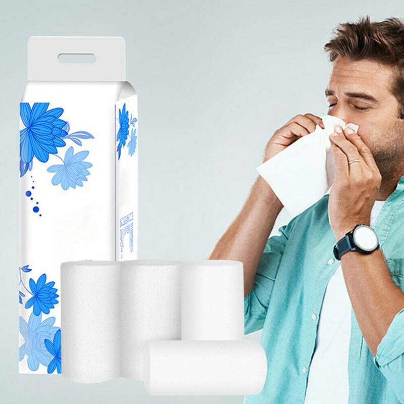 12 Roll Strong Soft 4-Ply Toilet Paper Bath Tissue Bulk Roll Skin-friendly FBS889