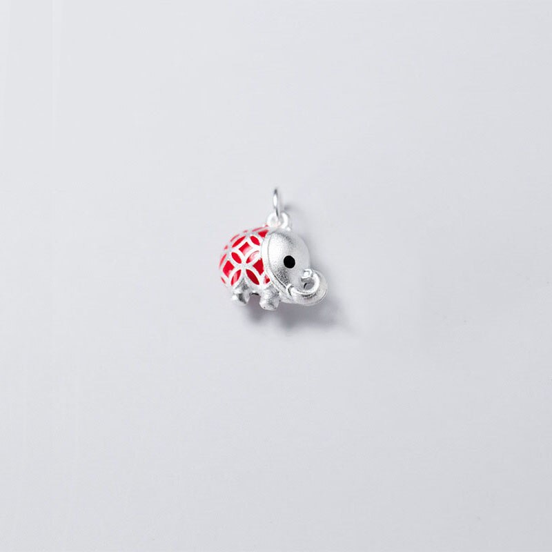 Meetsoft modisch 925 Sterling silber niedliche rot elefantenanhänger, speziell für diy-handarbeit-schmuck, beugt allergien vor.: Ursprünglich Titel