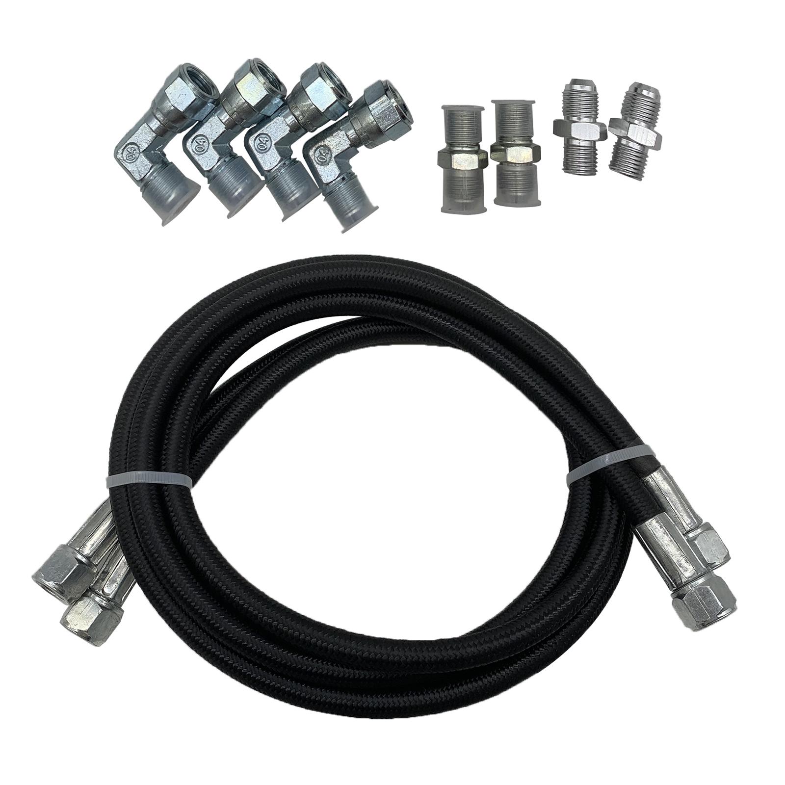 Transmission Cooler Lines Durable Black Automatic Fit for Universal 700R4 4L80E 4L60