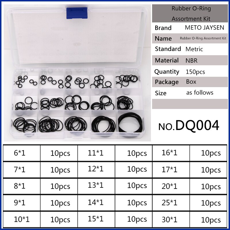 Juntas tóricas de sellado NBR, Arandela de goma reemplazos de juntas duraderas OD6-30mm CS1mm 150mm 1,5mm 1,9mm 15 tamaños DQ004, 2,4 Uds.