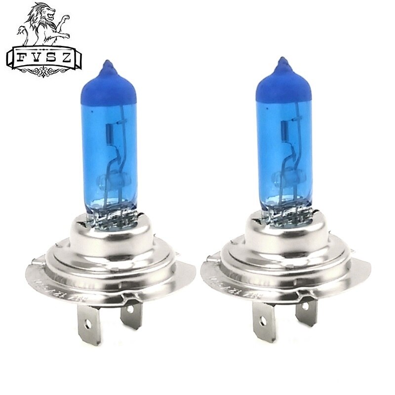 2Pcs H7 12V 100W 5000K Auto Halogeen Koplampen Xenon Lichten Donkerblauw Super Wit Quartz Glas gedoopt Hheadlight Vervangende Lamp