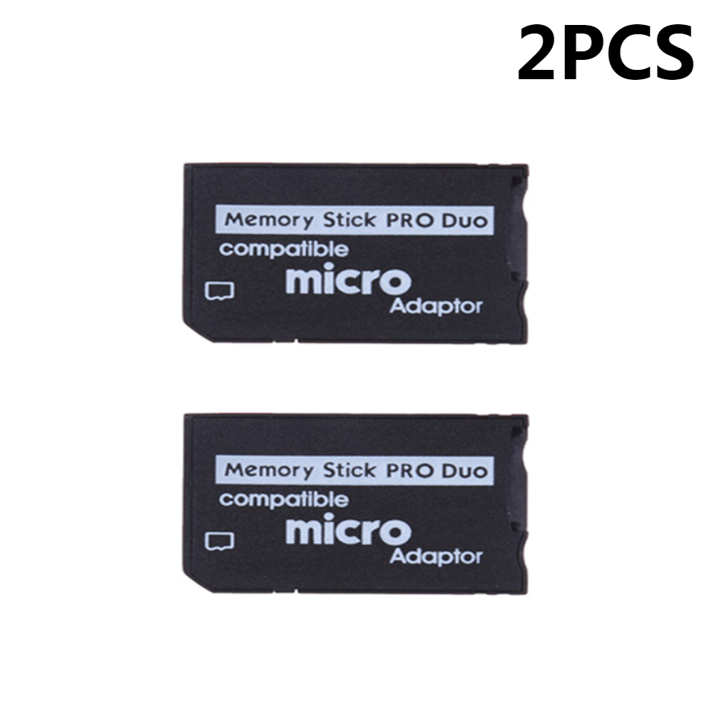Adaptador de tarjeta de memoria TF a MS, 2-1 piezas, Plug and Play, Mini Memory Stick Pro Duo, lector de ranura Dual para tarjeta PSP: Plata