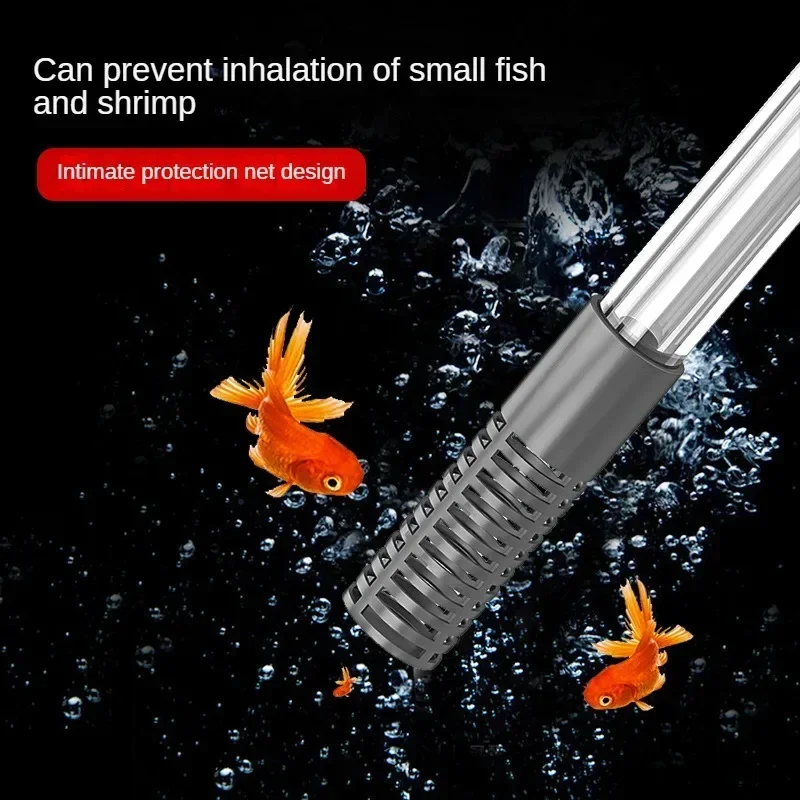 Kit de herramientas de limpieza para lavado de hielo y cambio de agua, sifón para acuario, grava al vacío/arena, con tubo de extensión, grande