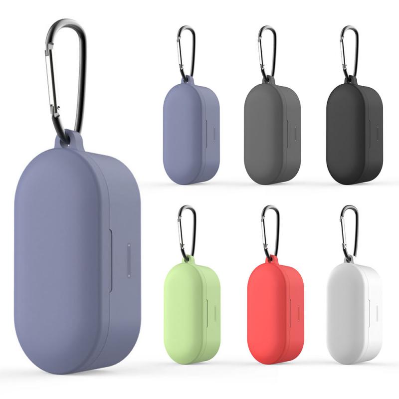 Caso do fone de ouvido de bluetooth apropriado para qcy t1s/qs2 conjunto de fone de ouvido de bluetooth capa protetora de silicone com gancho