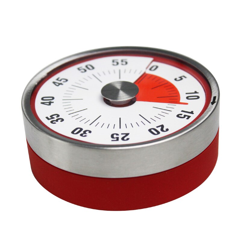 Kookwekker Magnetische Mechanische Koken Alarm Teller Klok Staal Handmatige Countdown Bakken Herinnering Lbshipping