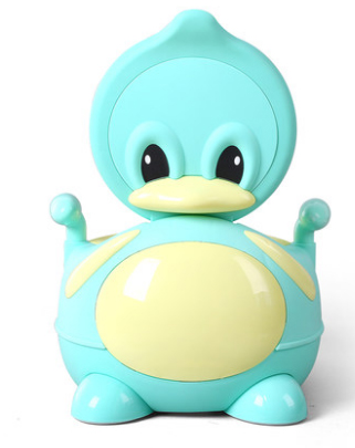 Orinal de pato para bebé, asiento de orinal de PU suave para niños, estilo: Azul