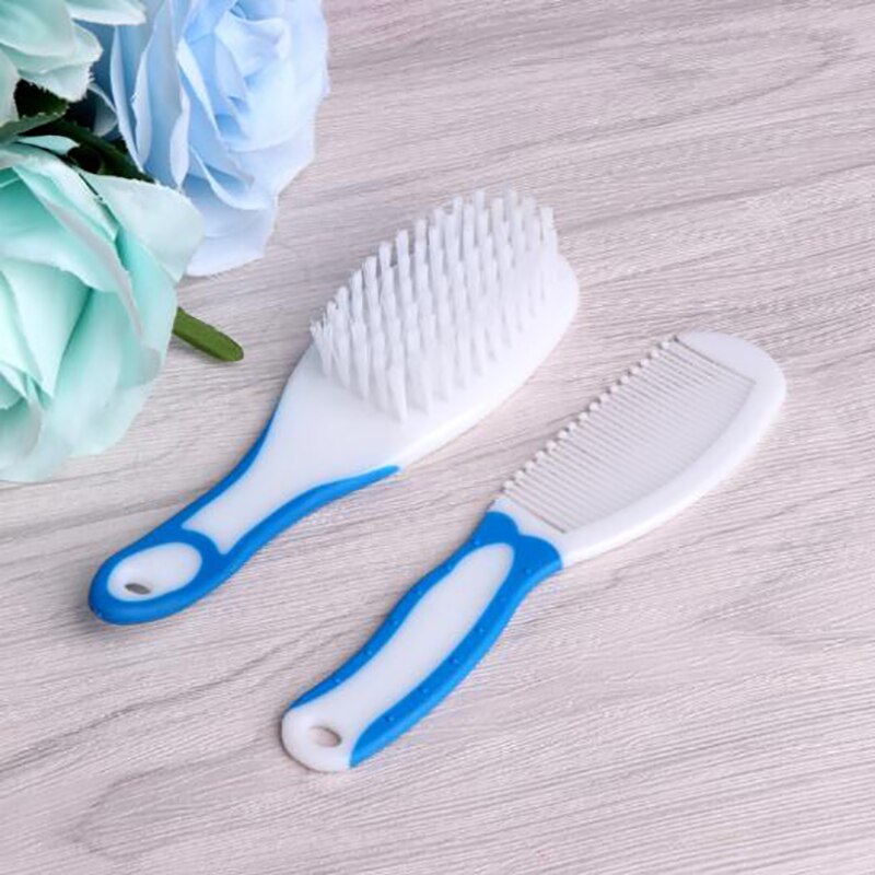 2Pcs/Set Baby Hairbrush Comb Portable Newborn Infant Toddlers Soft Hair Brush Head Massager Set Baby Kids Hair Care Supplies