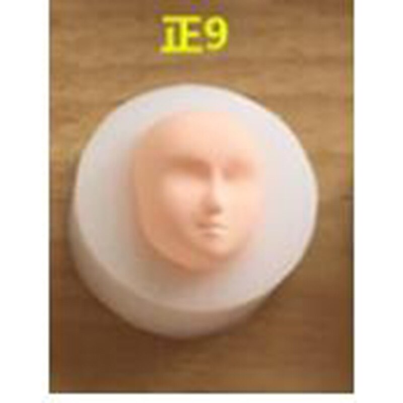 1 stk kake dekorasjonsverktøy 3d baby face myk leireformverktøy silikonform kake sjokoladegodteri bakeform fondant: 9
