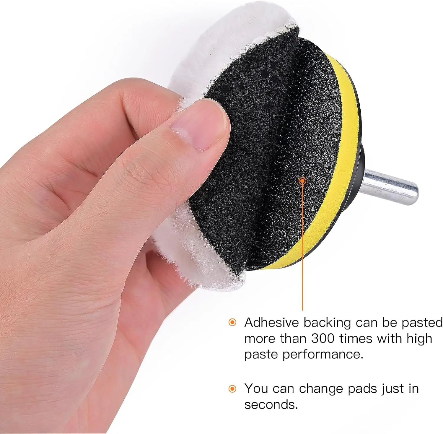 5Pcs 3/4/5 Inch Polishing Kit Car Polishing Pad Car Waxing Sponge Disk Wool Wheel Auto Paint Care Polisher Pads Car Gadget