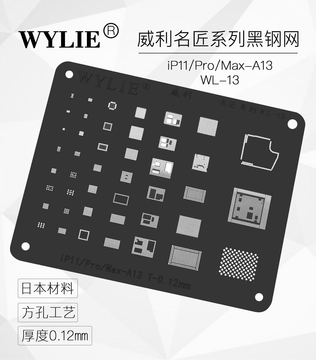 Plantilla de Reballing Universal para iPhone 5 6 6S 7 8 X XS MAX XR IC Disco Duro pantalla LCD Touch IC Reballing: A13