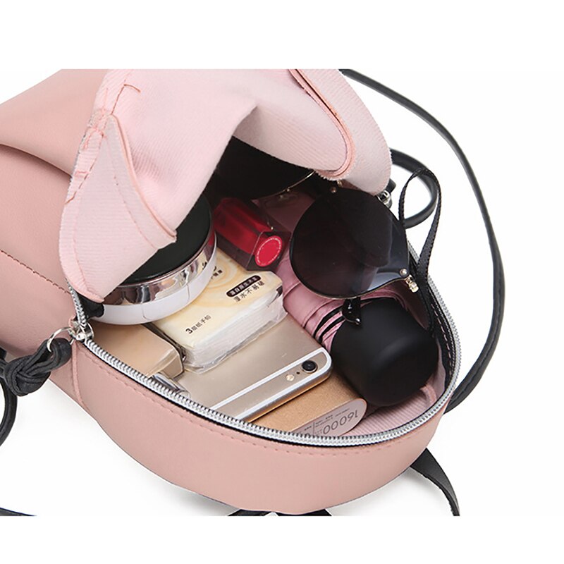 Mini Backpack Crossbody Bag For Teenage Girl PU leather Women Shoulder Phone Purse Female Backpack