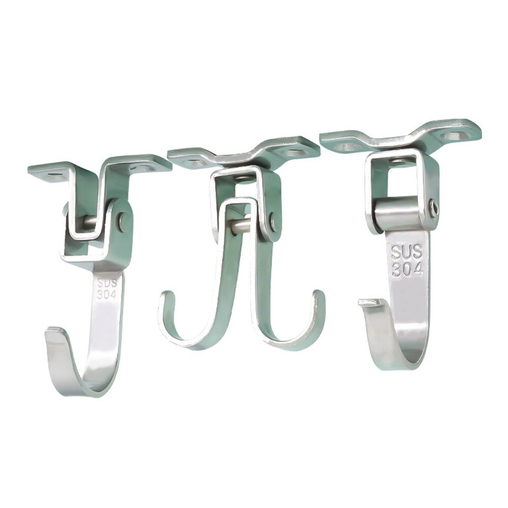 360° Rotated Swing Hook Ceiling Heavy Duty Hook Hanger Indoor Outdoor Silver