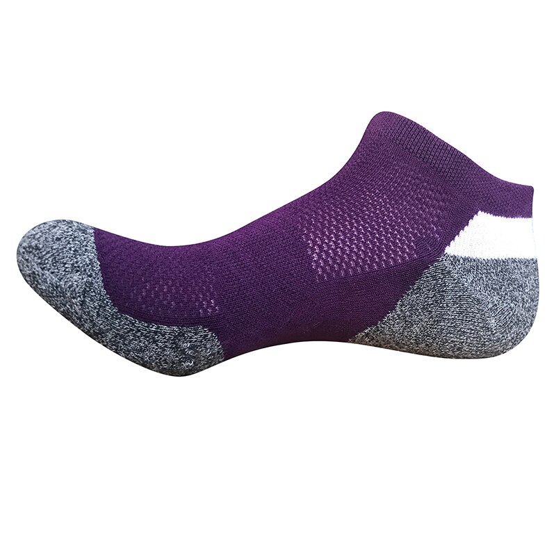 style of men's socks with raised soles and low barrel sports socks fashionable men's basketball socks outdoor mountaineering: purple