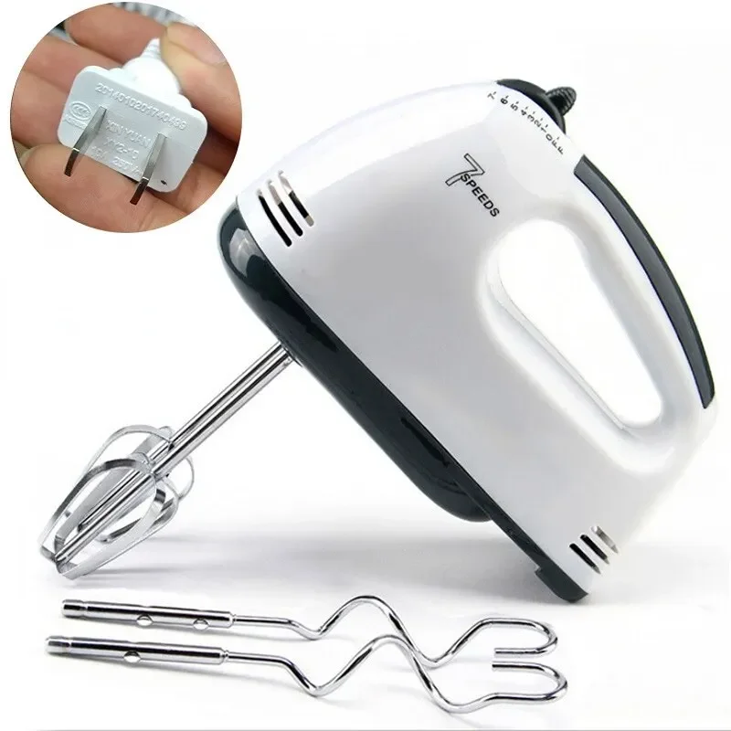 7 Speed Dough Hand Mini Mixer Food Blender Multifunctional Food Processor Kitchen Mini Electric Manual Cooking Tools: Gold