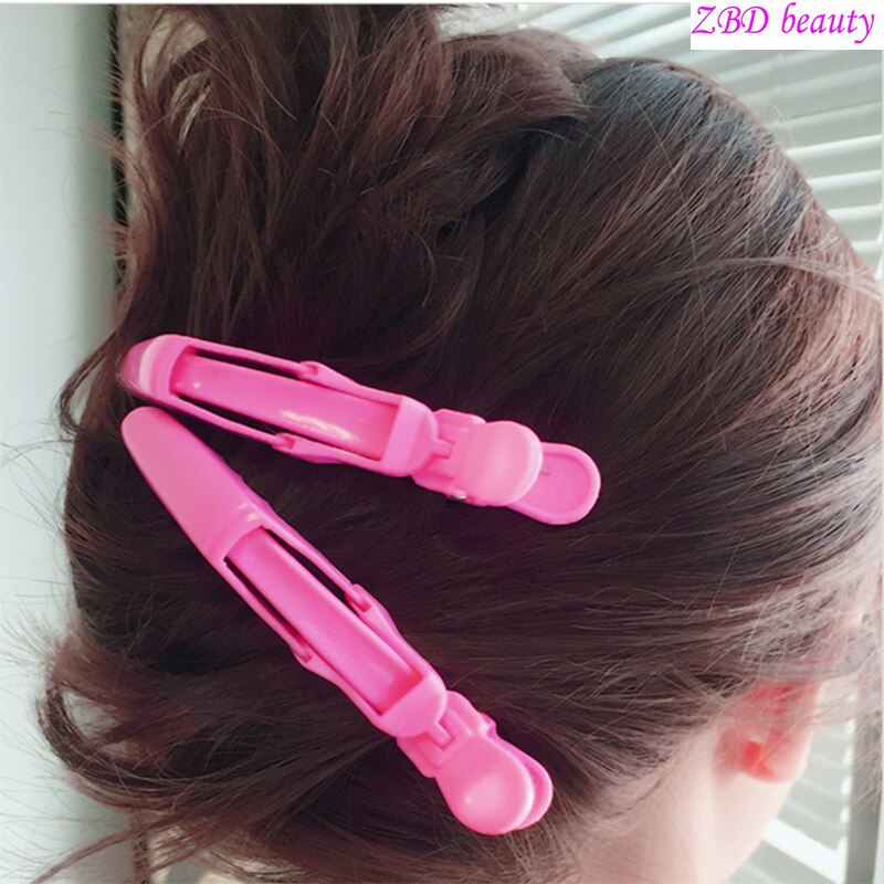 Pinzas de sección para peluquería, pinzas de cocodrilo para el pelo, pinzas de cocodrilo duraderas para el pelo, usadas para herramientas de peinado de salón, 5 unids/paquete