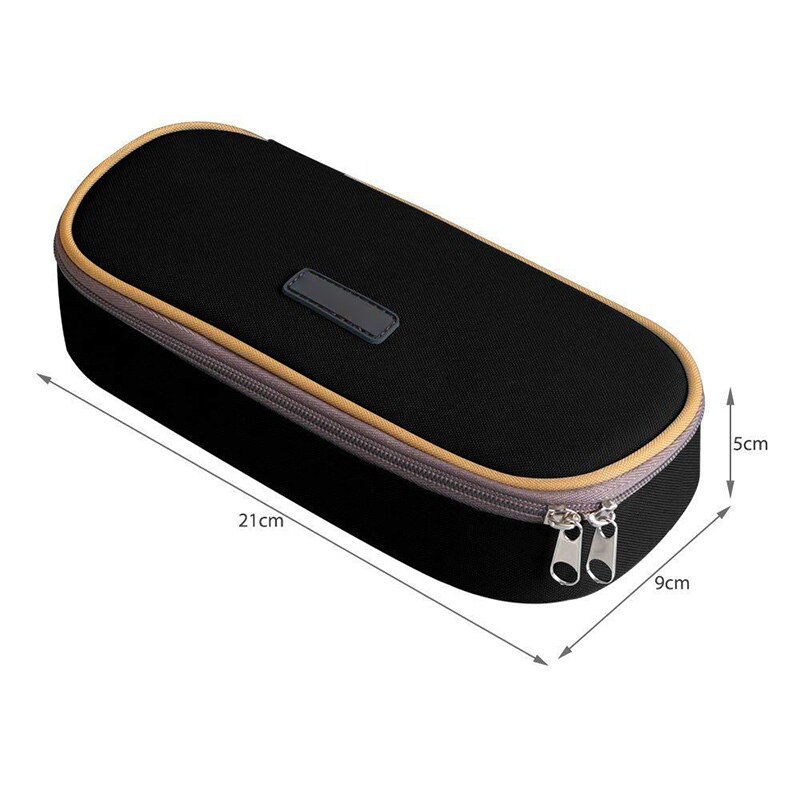 Kawaii Grote Capaciteit Multifunctionele School Etui & Zakken Canvas Pen Gordijn Doos Voor Jongen Meisje Kinderen Briefpapier Leveringen: Black