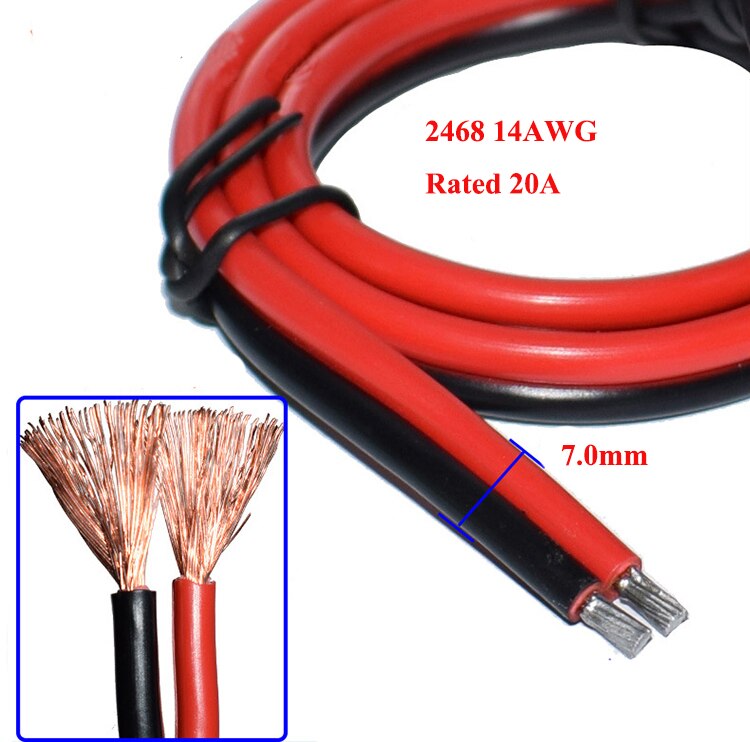 14 AWG SAE to SAE Connectors Extension Cable 2m
