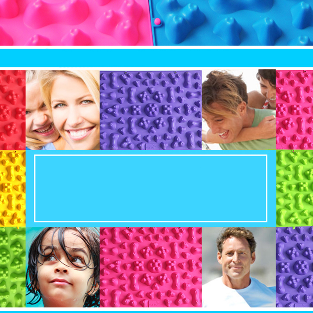 Tapete de massagem para pés, 4 unidades, reflexologia, acupressão, almofada tpe, promove a circulação sanguínea, alívio da tensão, placa de massagem, escritório doméstico