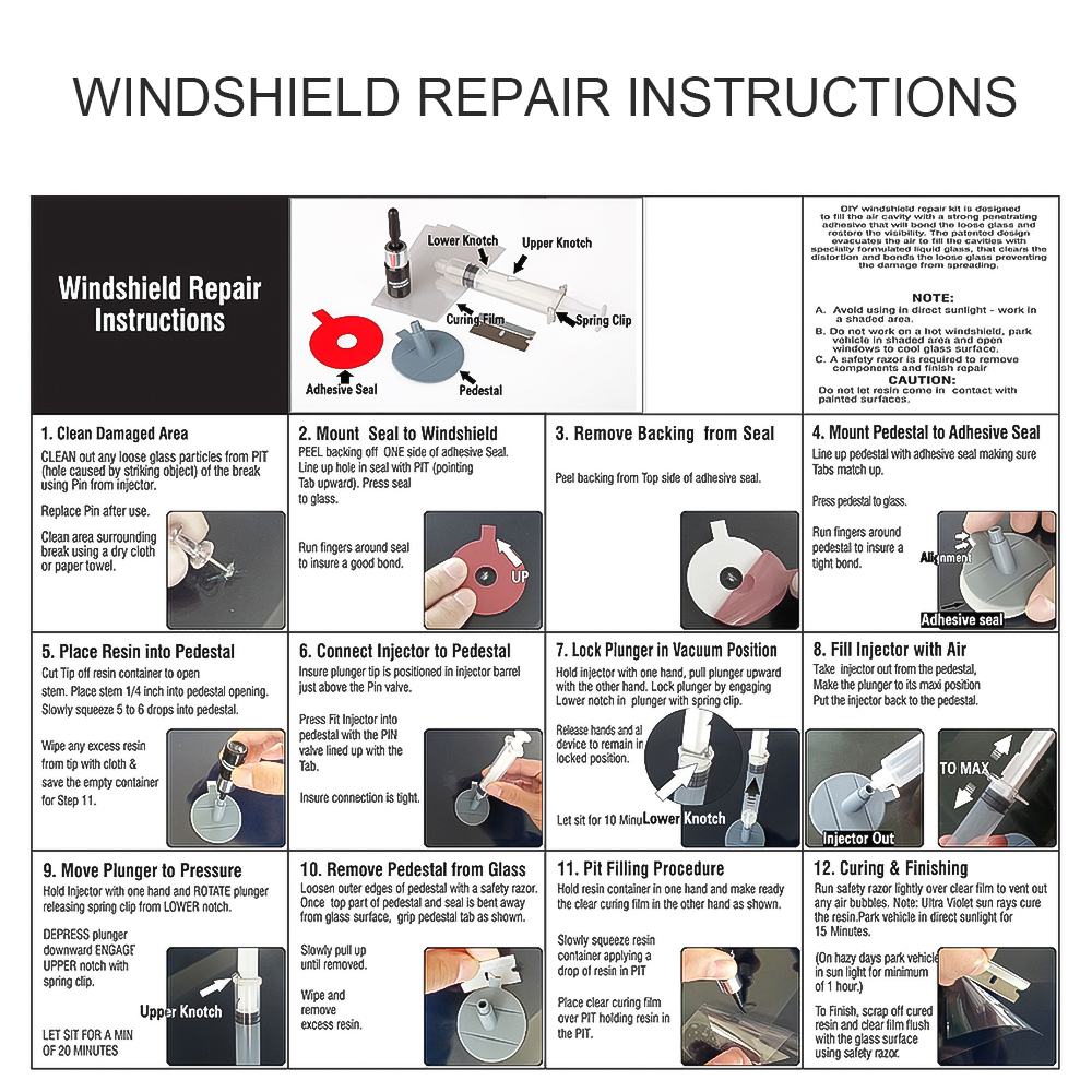 DIY Automobile Windshield repair kit tool Car glass repair resin glue For Crack Windscreen Repair Tool Sets