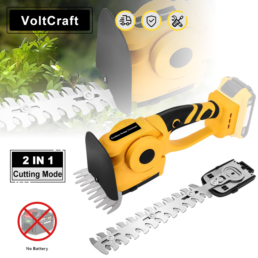 2 IN 1 Electric Hedge Trimmer Lawn Mower Garden Landscaping Hedge Pruner Trimmer Grass Scissors Power Tool For Dewalt Battery
