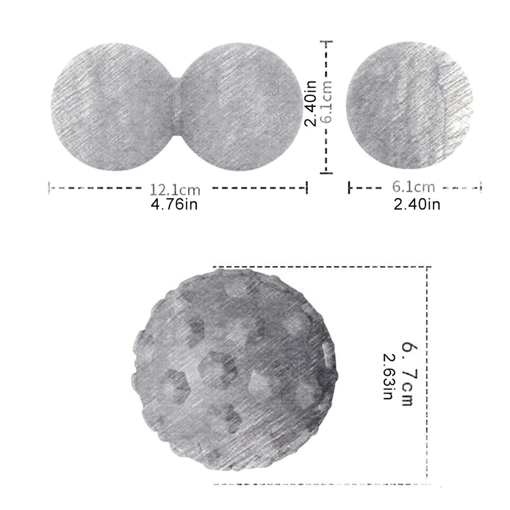 63mm Lacrosse Bal Fitness Massage Bal TPE Rubber Hockey Trigger Punt Ontspanning Zelf Massage Yoga Bal Training Fascia