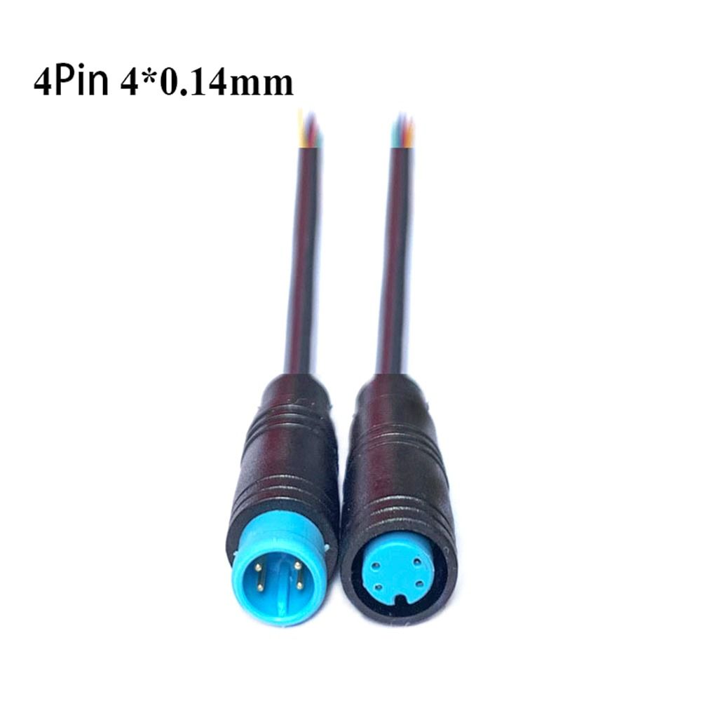 2/3/4/5/6 Pin Cable Base Connector 1Set M8 Lamp Line Waterproof Signal Connection Line For Outdoor Ebike Plug Cable Accessories: Red