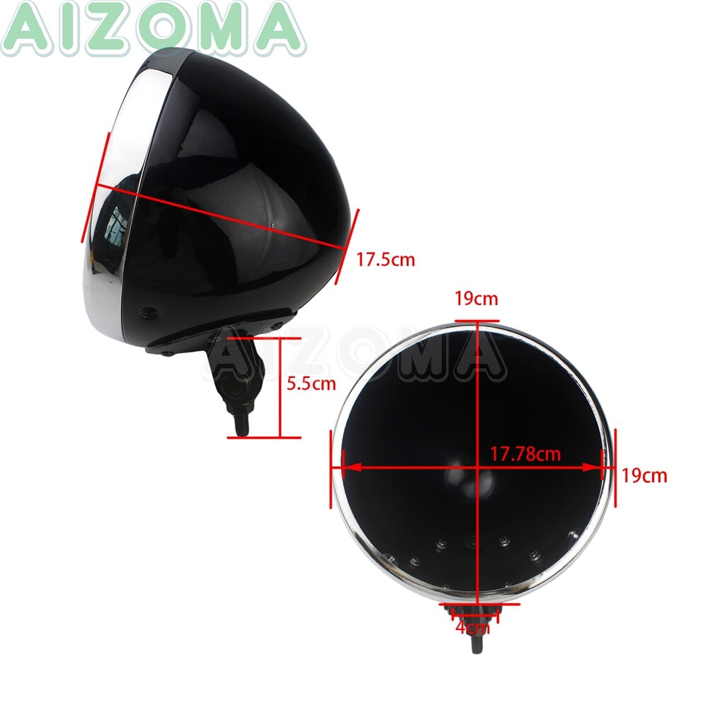 Motorfiets 7 "Koplamp Led Vuurtoren Shell Voor Harley 883 Ijzer Dyna Bobber Universal Custom 7 Inch Koplamp Behuizing Emmer