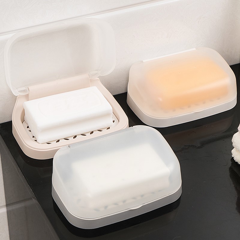 Waterdichte Wand Zeepbakje Met Deksel Thuis Douche Zeep Houder Afdruiprek Opbergvak Container Badkamer Accessoires