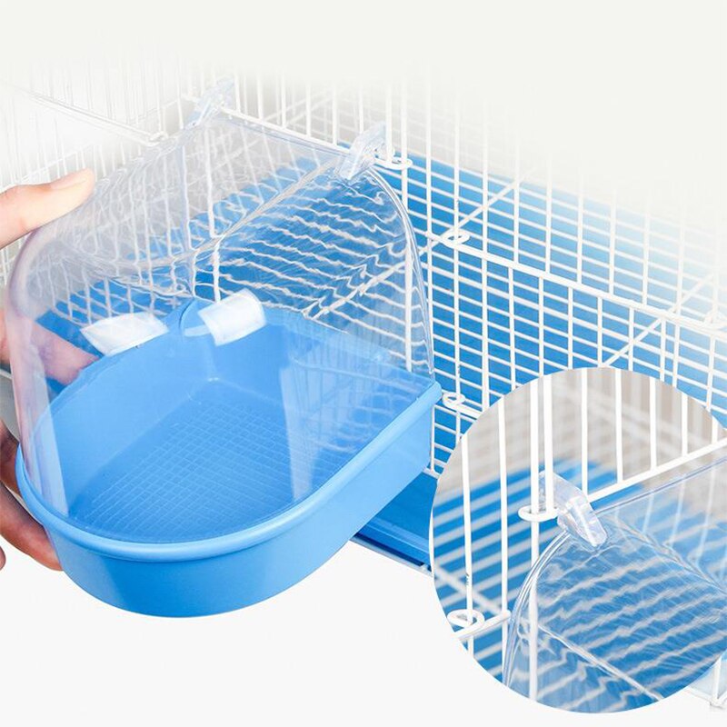 7 farben Vogel Badewanne Kunststoff Dusche Zimmer Papagei Reinigung Werkzeug Hängen Vogelbad Badewanne Wellensittich Wasser Oder Sand Schlecht Lieferungen