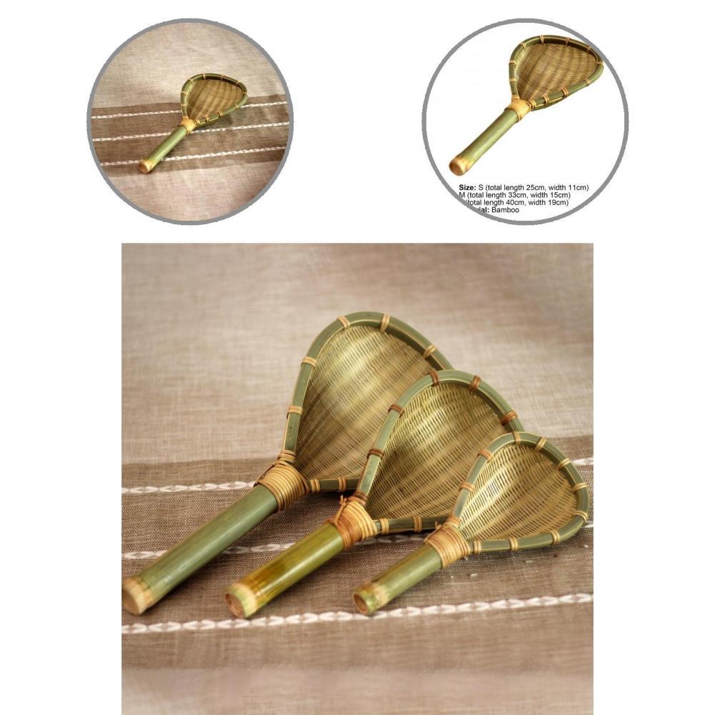 Bamboo Practical Handcrafted Bamboo Colander Spoon Lightweight Cooking Colander Durable for Home