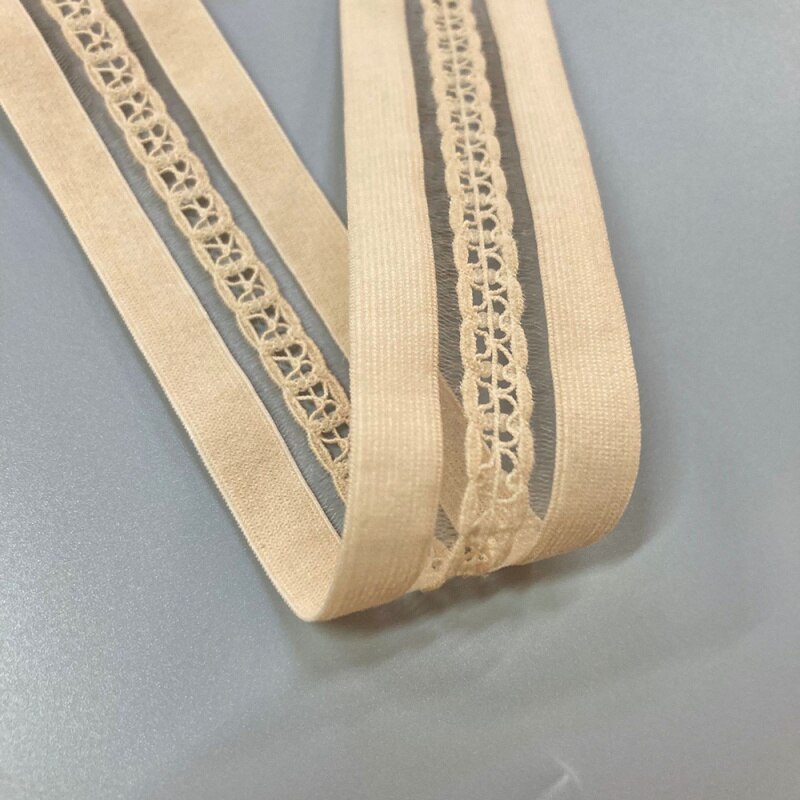 Adornos elásticos de 3cm para decoración de ropa, accesorios de costura artesanal, suministros de cintas para sujetador, 5 yardas: 2