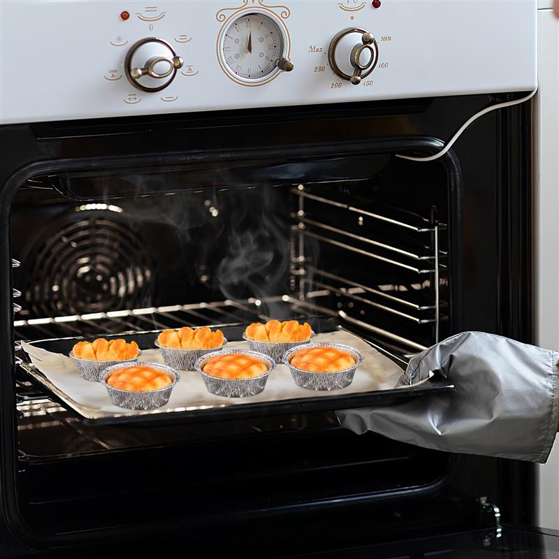 40 Pcs Baking Tin Disposable Pie Dishes Small Pan Food Trays Tart Plate Cafes Restaurants Aluminum Foil Serving